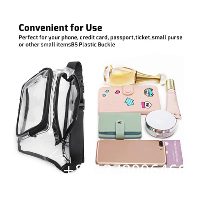 Clear Pvc Crossbody Mobile Phone Storage Bag Transparent Belt Waist Bag Chest Pouch Wallet Purse And Handbags