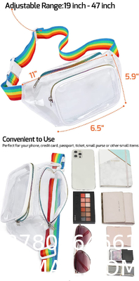 Clear Pvc Crossbody Mobile Phone Storage Bag Transparent Belt Waist Bag Chest Pouch Wallet Purse And Handbags