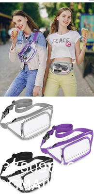 Clear Pvc Crossbody Mobile Phone Storage Bag Transparent Belt Waist Bag Chest Pouch Wallet Purse And Handbags