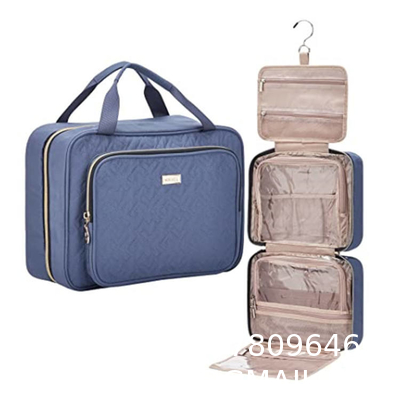 Custom Logo Foldable Portable Storage Pink Cosmetic Bags Makeup Organizer Travel Hanging Toiletry Bag