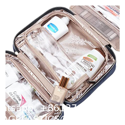 Custom Logo Foldable Portable Storage Pink Cosmetic Bags Makeup Organizer Travel Hanging Toiletry Bag