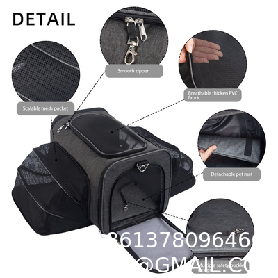 Dog Cat Carrier Airline Approved Pet Carrier Expandable Soft Sided Dog Travel Carrier Bag Dog Saddle Bag Pack