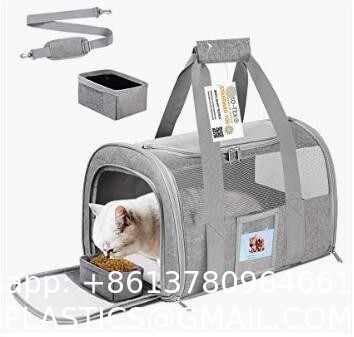 Dog Cat Carrier Airline Approved Pet Carrier Expandable Soft Sided Dog Travel Carrier Bag Dog Saddle Bag Pack