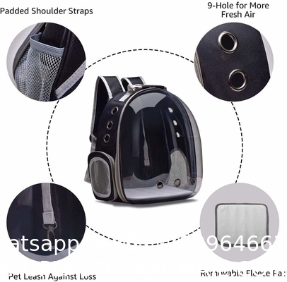 Transparent Capsule Pet Bag Carrier Luggage Case Transparent Trolley Case With Trolley Wheels