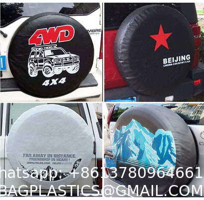 Factory Direct Sales Custom Logo Tyre Cover Various Size Print Design Car Spare Tire Covers