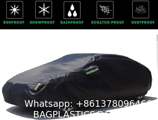 Custom Size and Logo Uv Protection Body Car Cover Sun Wholesale Good Quality Polyester 52X48X32CM 0.8-3kg 200 Pcs
