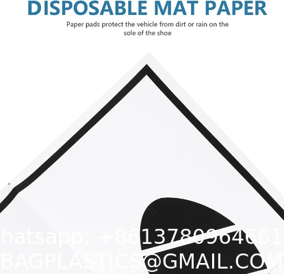 Disposable Car Paper Floor Mats Automotive Floor Mats Brown Kraft Paper Floor Mats for Cars Vehicles Printed