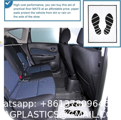 Disposable Car Paper Floor Mats Automotive Floor Mats Brown Kraft Paper Floor Mats for Cars Vehicles Printed
