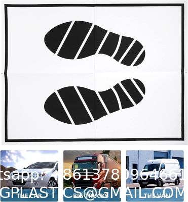 Disposable Car Paper Floor Mats Automotive Floor Mats Brown Kraft Paper Floor Mats for Cars Vehicles Printed