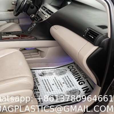 Disposable Car Paper Floor Mats Automotive Floor Mats Brown Kraft Paper Floor Mats for Cars Vehicles Printed