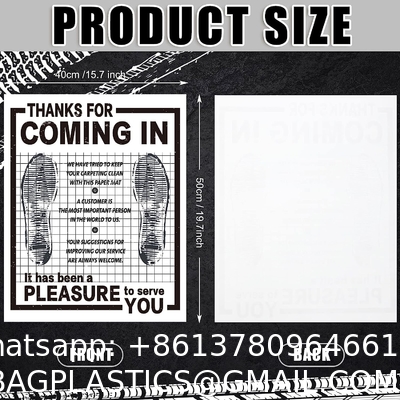 Disposable Car Paper Floor Mats Automotive Floor Mats Brown Kraft Paper Floor Mats for Cars Vehicles Printed