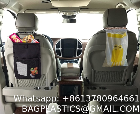 Car Trash Can, Waterproof Garbage Can/ Bag with Lid, Leak-Proof Trash Bin, Car Trash Hanging (Medium, Black)