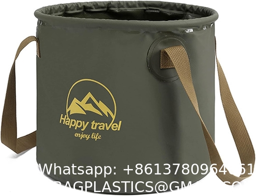 Collapsible Bucket 5.3 Gallon Portable Camping Outdoor Buckets Water Container Basin Foldable for Hiking Travel