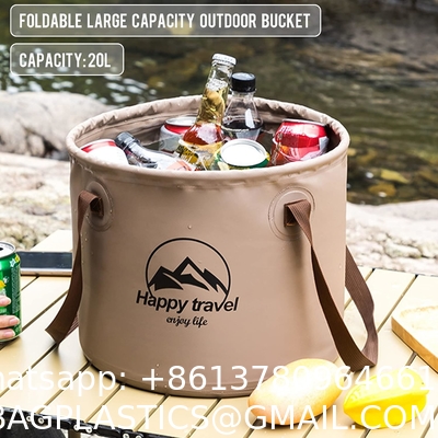Collapsible Bucket 5.3 Gallon Portable Camping Outdoor Buckets Water Container Basin Foldable for Hiking Travel