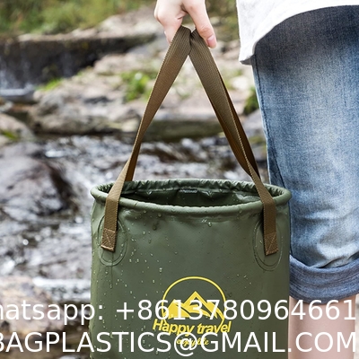 Collapsible Bucket 5.3 Gallon Portable Camping Outdoor Buckets Water Container Basin Foldable for Hiking Travel