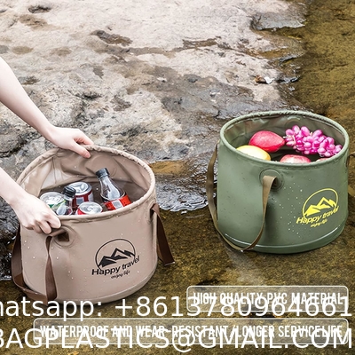 Collapsible Bucket 5.3 Gallon Portable Camping Outdoor Buckets Water Container Basin Foldable for Hiking Travel
