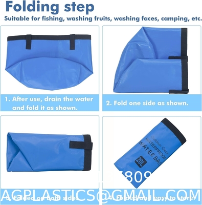 Collapsible Bucket 5.3 Gallon Portable Camping Outdoor Buckets Water Container Basin Foldable for Hiking Travel