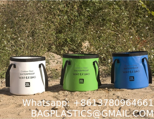 Collapsible Bucket 5.3 Gallon Portable Camping Outdoor Buckets Water Container Basin Foldable for Hiking Travel