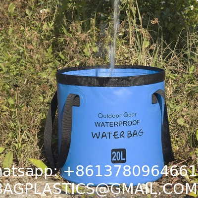 Collapsible Bucket 5.3 Gallon Portable Camping Outdoor Buckets Water Container Basin Foldable for Hiking Travel