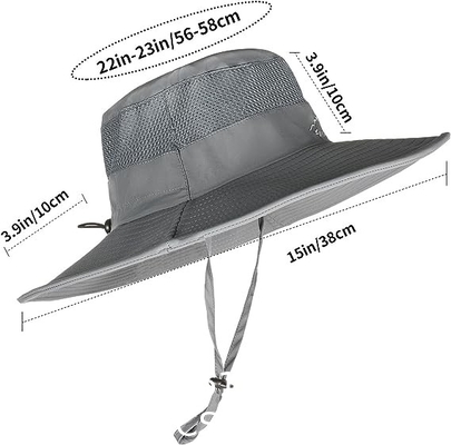 Wide Brim Bucket Hat Foldable Boonie Hat for Fishing Hiking Garden Safari Beach Breathable for Fishing, Hiking, Camping