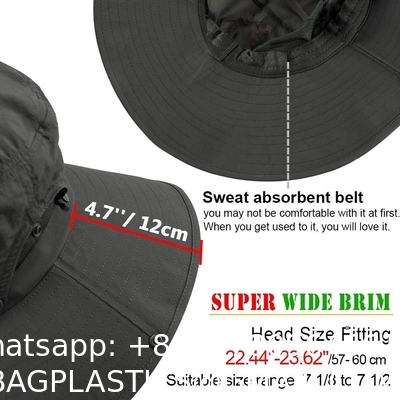 Wide Brim Bucket Hat Foldable Boonie Hat for Fishing Hiking Garden Safari Beach Breathable for Fishing, Hiking, Camping
