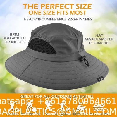 Wide Brim Bucket Hat Foldable Boonie Hat for Fishing Hiking Garden Safari Beach Breathable for Fishing, Hiking, Camping