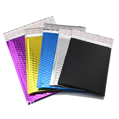 Biodegradable Compostable Shipping Packaging Holographic Metallic Poly Bubble Mailer Padded Envelope