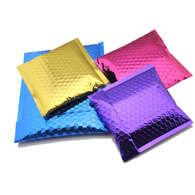 Biodegradable Compostable Shipping Packaging Holographic Metallic Poly Bubble Mailer Padded Envelope