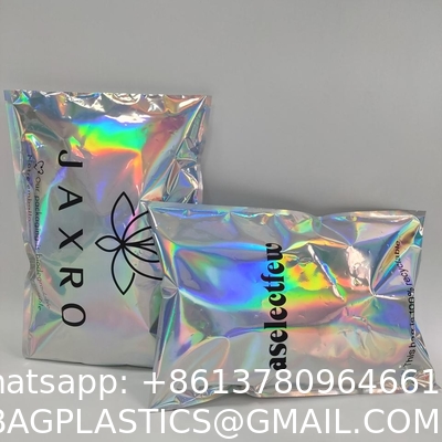 Holographic Metallic Foil Mailer Glitter Mailing Shipping Bags Metallic Rainbow Foil Self-Sealing Envelopes Courier