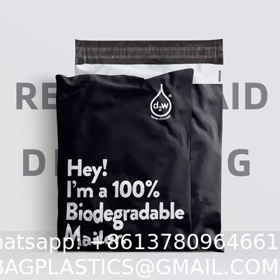 Custom Polymailer Courier Bag Clothing Packaging Shipping Mailing Bags Compostable Envelopes 100% Biodegradable D2W