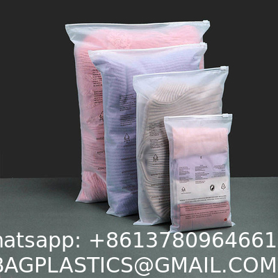 Waterproof Zipper Eva Matte Frosted  Transparent Recyclable Pla Zip Lock Poly Mailer Bags For Wigs Clothes Pack
