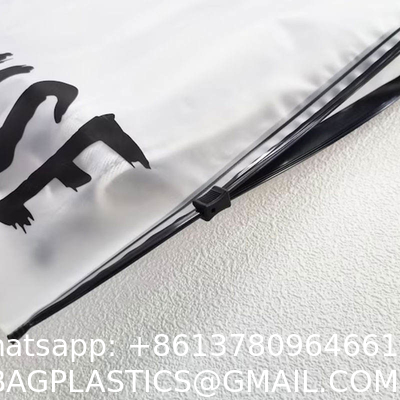 Waterproof Zipper Eva Matte Frosted  Transparent Recyclable Pla Zip Lock Poly Mailer Bags For Wigs Clothes Pack