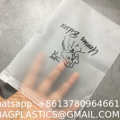 Waterproof Zipper Eva Matte Frosted  Transparent Recyclable Pla Zip Lock Poly Mailer Bags For Wigs Clothes Pack