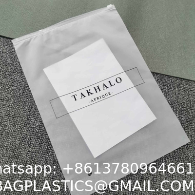 Waterproof Zipper Eva Matte Frosted  Transparent Recyclable Pla Zip Lock Poly Mailer Bags For Wigs Clothes Pack