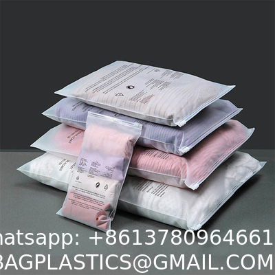 Waterproof Zipper Eva Matte Frosted  Transparent Recyclable Pla Zip Lock Poly Mailer Bags For Wigs Clothes Pack