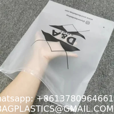 Waterproof Zipper Eva Matte Frosted  Transparent Recyclable Pla Zip Lock Poly Mailer Bags For Wigs Clothes Pack