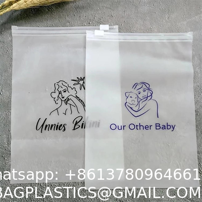 Waterproof Zipper Eva Matte Frosted  Transparent Recyclable Pla Zip Lock Poly Mailer Bags For Wigs Clothes Pack