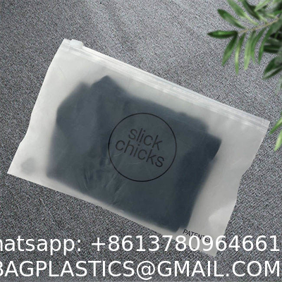Custom 100% Biodegradable Plastic Recycled Frosted Matte Clothes Ziplock Bag Eva Zipper Pouch Polybags For Clothing