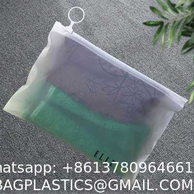Custom 100% Biodegradable Plastic Recycled Frosted Matte Clothes Ziplock Bag Eva Zipper Pouch Polybags For Clothing