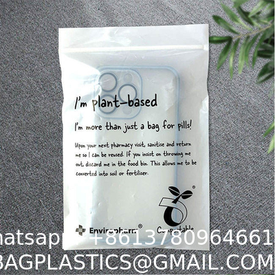 Custom 100% Biodegradable Plastic Recycled Frosted Matte Clothes Ziplock Bag Eva Zipper Pouch Polybags For Clothing