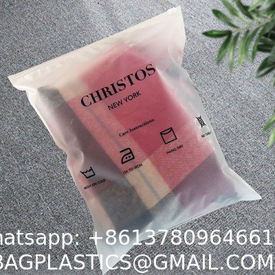 Custom 100% Biodegradable Plastic Recycled Frosted Matte Clothes Ziplock Bag Eva Zipper Pouch Polybags For Clothing