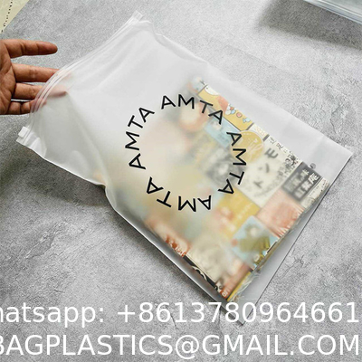 Custom 100% Biodegradable Plastic Recycled Frosted Matte Clothes Ziplock Bag Eva Zipper Pouch Polybags For Clothing