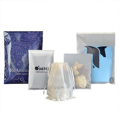 Custom 100% Biodegradable Plastic Recycled Frosted Matte Clothes Ziplock Bag Eva Zipper Pouch Polybags For Clothing
