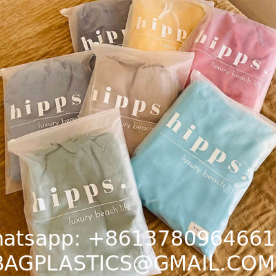 Customized Full Printing Zip Lock Slider Clothes Frosted Pvc Eva Cpe Plastic Packing T Shirt Underdress Frosty Zipper