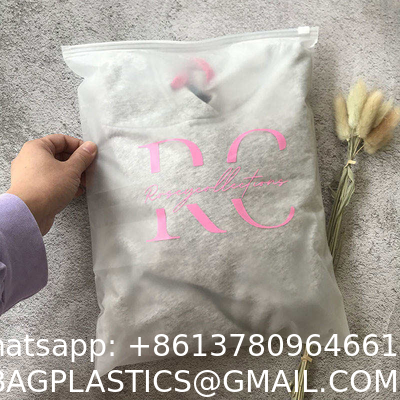 Customized Full Printing Zip Lock Slider Clothes Frosted Pvc Eva Cpe Plastic Packing T Shirt Underdress Frosty Zipper