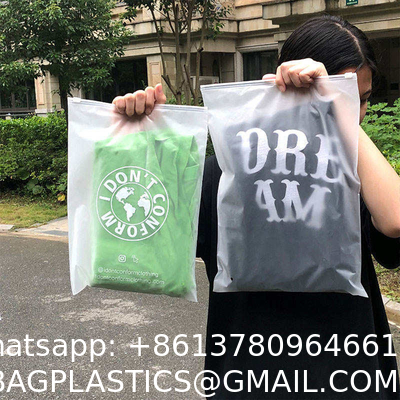 Customized Full Printing Zip Lock Slider Clothes Frosted Pvc Eva Cpe Plastic Packing T Shirt Underdress Frosty Zipper