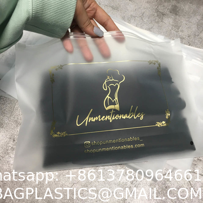 Customized Full Printing Zip Lock Slider Clothes Frosted Pvc Eva Cpe Plastic Packing T Shirt Underdress Frosty Zipper