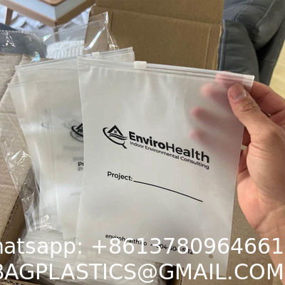 Custom Print Biodegradable Frosted Transparent Plastic Slide Zip Self Seal Plastic Bags With Logo For Packing Clothes