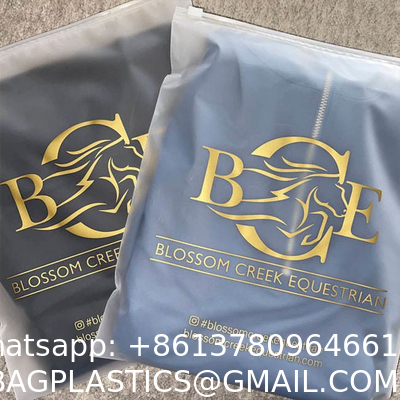 Custom Print Biodegradable Frosted Transparent Plastic Slide Zip Self Seal Plastic Bags With Logo For Packing Clothes