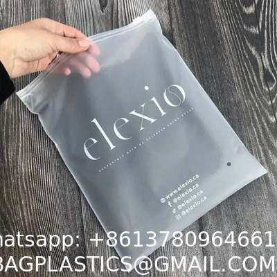 Wholesale Custom Printing Logo Plastic Zip Packaging Poly Bags Biodegradable Frosted Eva Zipper Bag Clothing Brand